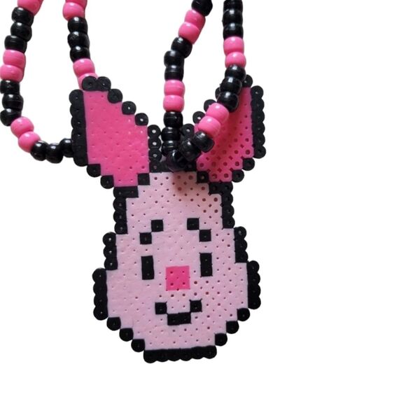 Piglet Perler Kandi Necklace - Picture 2 of 5